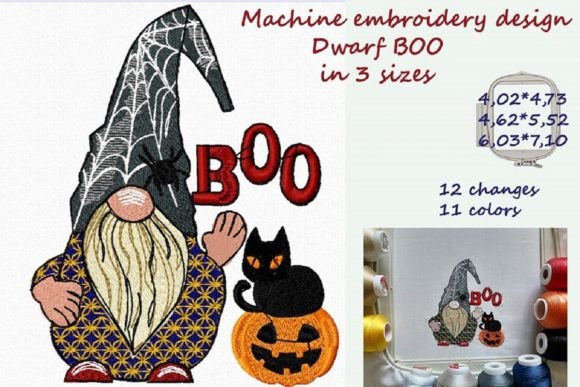 Dwarf Boo Embroidery Design